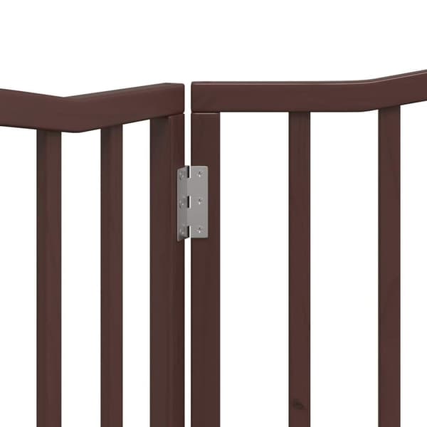 vidaXL Hundeport sammenleggbar 2 paneler brun eik 160 cm poppeltre
