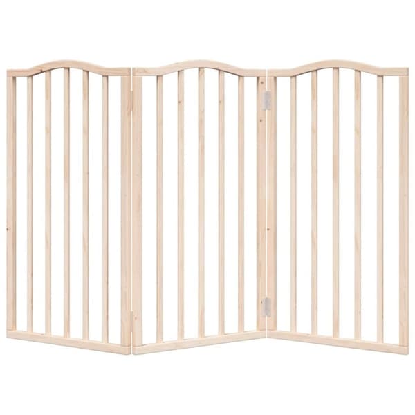 vidaXL Hundeport sammenleggbar 3 paneler 150 cm poppeltre