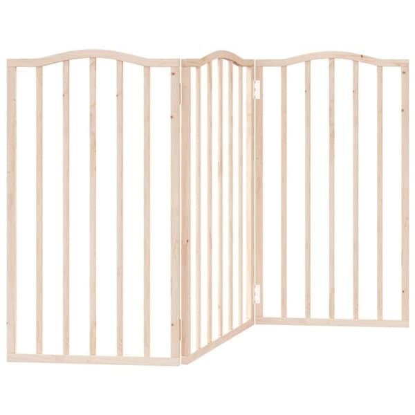 vidaXL Hundeport sammenleggbar 3 paneler 150 cm poppeltre