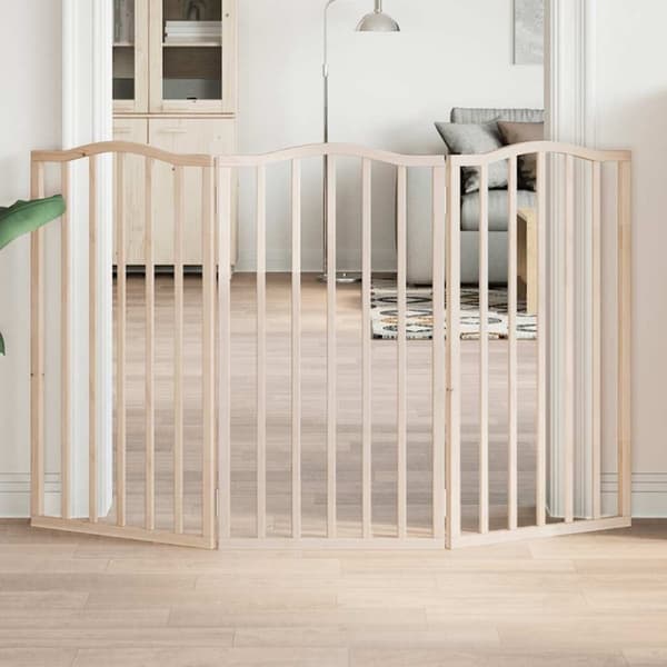 vidaXL Hundeport sammenleggbar 3 paneler 150 cm poppeltre