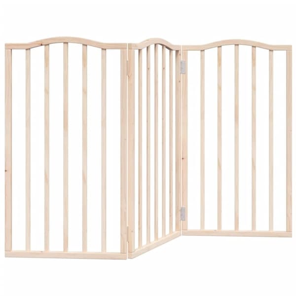 vidaXL Hundeport sammenleggbar 3 paneler 150 cm poppeltre