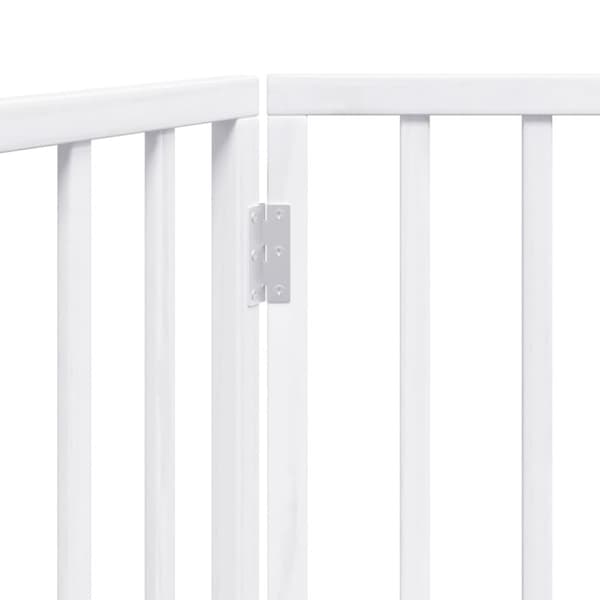vidaXL Hundeport sammenleggbar 3 paneler hvit 150 cm poppeltre