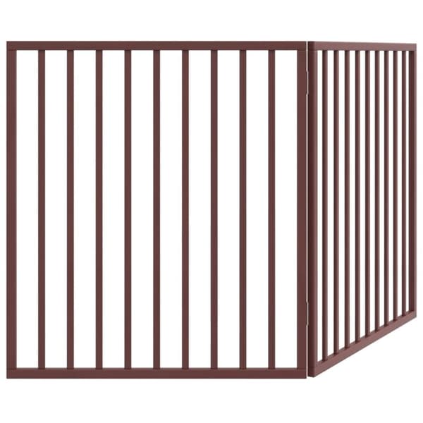 vidaXL Hundeport sammenleggbar 2 paneler brun 160 cm poppeltre