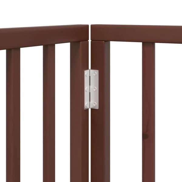 vidaXL Hundeport sammenleggbar 2 paneler brun 160 cm poppeltre