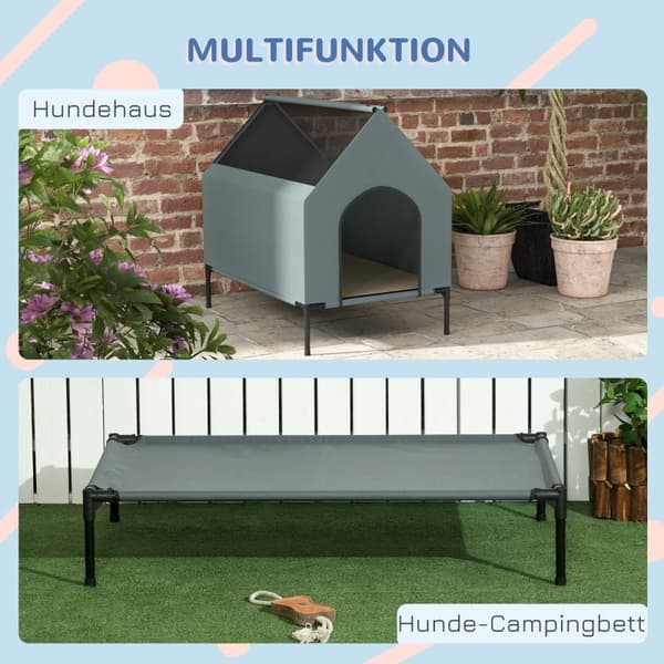 Rootz Dog House - Lemmikkiteltta - Kannettava koiratarha - Ulkokennel - Oxford Kangas - 81cm x 54cm x 78cm
