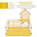Miniatyrbild 4 av 10: Rootz Large Rabbit Hutch - Dvärgkaninhölje - Marsvinsbur - Massiv gran - Låsbara dörrar - 151,5 cm x 106 cm x 97 cm