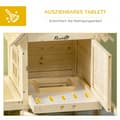 Miniatyrbild 6 av 10: Rootz Large Rabbit Hutch - Dvärgkaninhölje - Marsvinsbur - Massiv gran - Låsbara dörrar - 151,5 cm x 106 cm x 97 cm