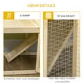 Miniatyrbild 7 av 10: Rootz Large Rabbit Hutch - Dvärgkaninhölje - Marsvinsbur - Massiv gran - Låsbara dörrar - 151,5 cm x 106 cm x 97 cm