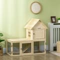 Miniatyrbild 8 av 10: Rootz Large Rabbit Hutch - Dvärgkaninhölje - Marsvinsbur - Massiv gran - Låsbara dörrar - 151,5 cm x 106 cm x 97 cm