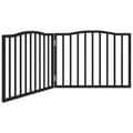Miniatyrbilde 3 av 9: vidaXL Hundeport sammenleggbar 2 paneler svart 160 cm poppeltre