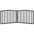 Miniatyrbilde 4 av 9: vidaXL Hundeport sammenleggbar 2 paneler svart 160 cm poppeltre