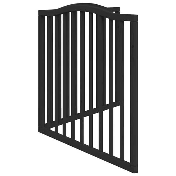 vidaXL Hundeport sammenleggbar 2 paneler svart 160 cm poppeltre