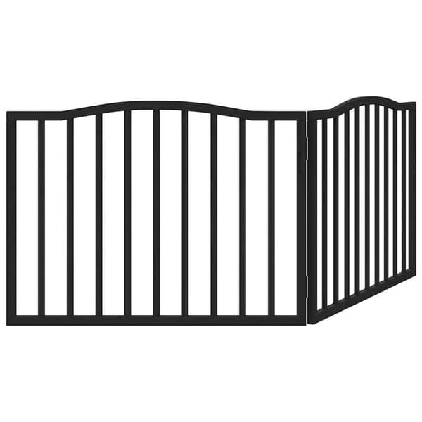 vidaXL Hundeport sammenleggbar 2 paneler svart 160 cm poppeltre