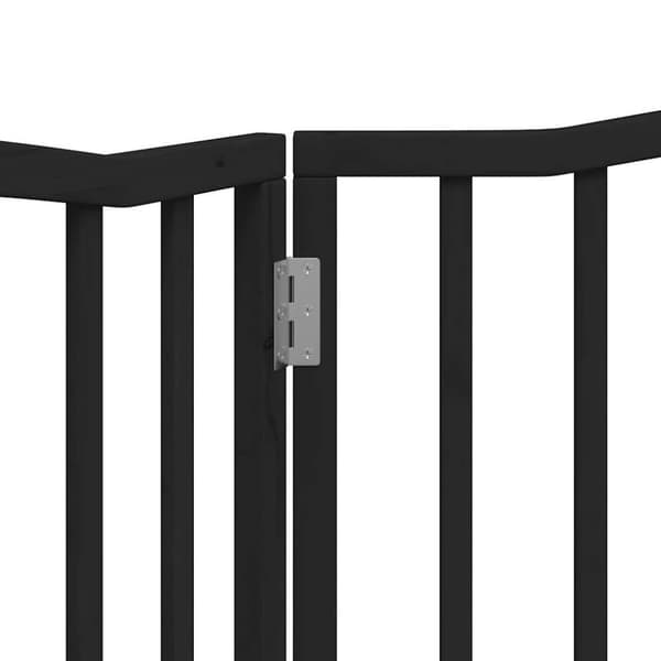 vidaXL Hundeport sammenleggbar 2 paneler svart 160 cm poppeltre