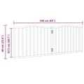 Miniatyrbilde 9 av 9: vidaXL Hundeport sammenleggbar 2 paneler svart 160 cm poppeltre