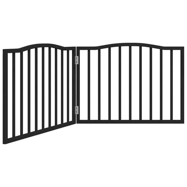 vidaXL Hundeport sammenleggbar 2 paneler svart 160 cm poppeltre