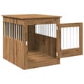 Miniatyrbilde 6 av 11: vidaXL Hundeburmøbler artisan eik 64,5x80x71 cm konstruert tre