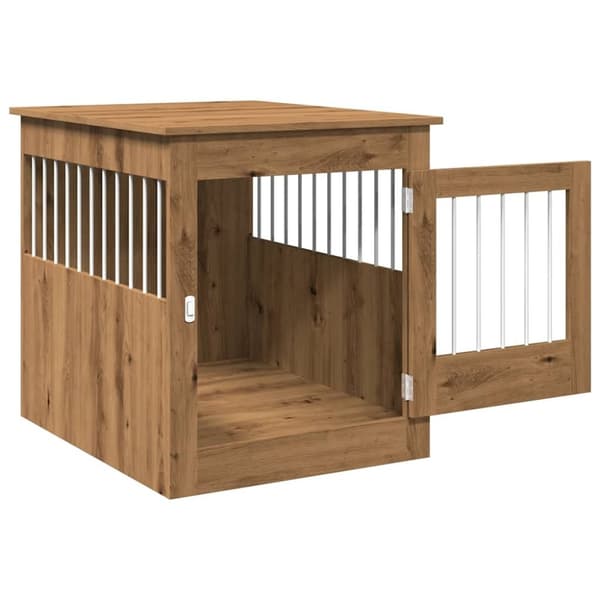 vidaXL Hundeburmøbler artisan eik 64,5x80x71 cm konstruert tre