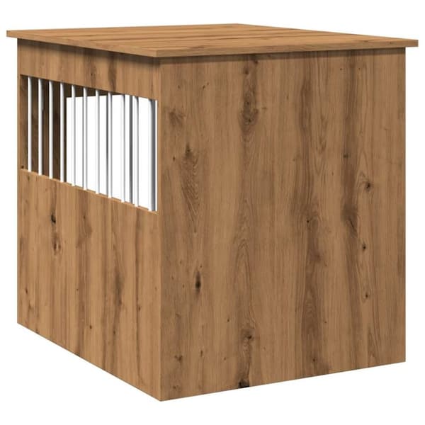 vidaXL Hundeburmøbler artisan eik 64,5x80x71 cm konstruert tre