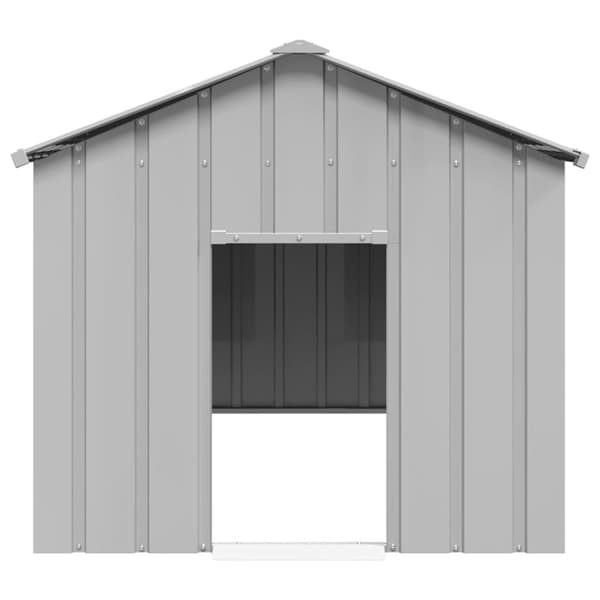 vidaXL Hundehus med tak 114x202x101 cm galvanisert stål