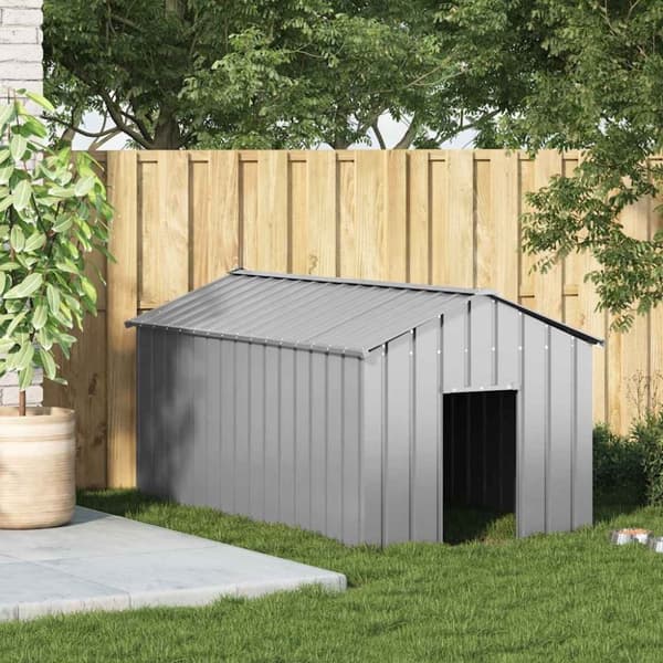vidaXL Hundehus med tak 114x202x101 cm galvanisert stål