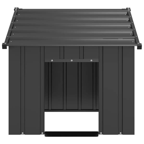 vidaXL Hundehus med tak 83x130x85 cm galvanisert stål