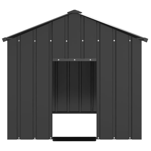 vidaXL Hundehus med tak 113x153x101 cm galvanisert stål