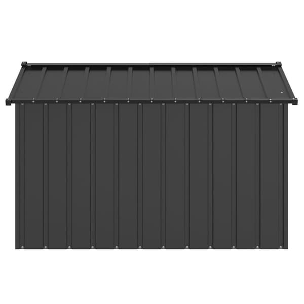 vidaXL Hundehus med tak 113x153x101 cm galvanisert stål
