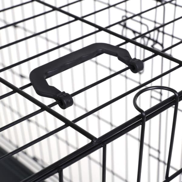 Hund Cage - Bænk - Foldbar - sort
