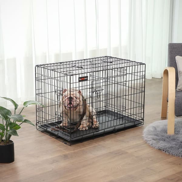 Hundbänk - hundkrat - hundbur - hundbur - svart