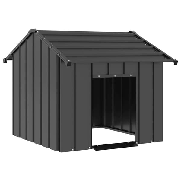 vidaXL Koiratalo katolla 85x107x81 cm galvanoitua terästä