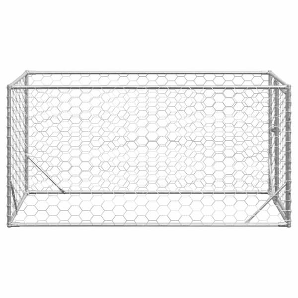 vidaXL ulkokoirakennel oven kanssa 2x1x1 m galvanoitu teräs