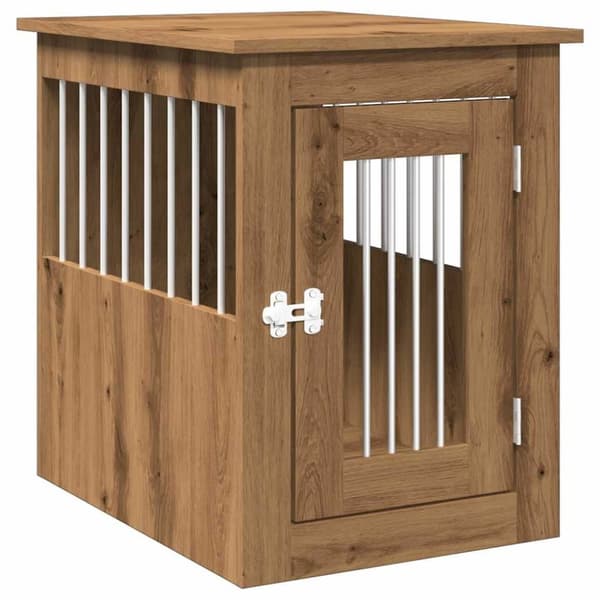vidaXL Hundbur artisan ek 45x62x59 cm konstruerat trä