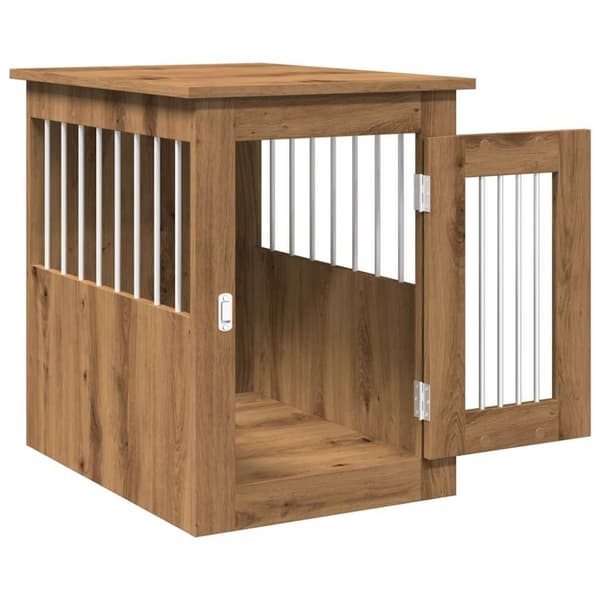 vidaXL Hundbur artisan ek 45x62x59 cm konstruerat trä