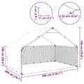 Miniatyrbillede 7 af 7: vidaXL udendørs hundegård med overdækning 3x2x1,9 m galvaniseret stål