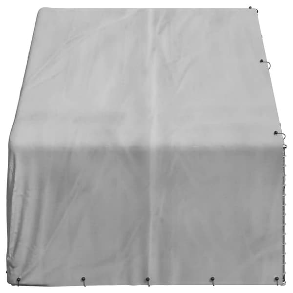 vidaXL Hundkoja utomhus med lock 3x2x1,9 m galvaniserat stål