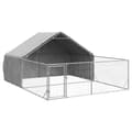 Miniatyrbilde 1 av 9: vidaXL Utendørs hundekennel med løpegård 5x3x1,9 m galvanisert stål
