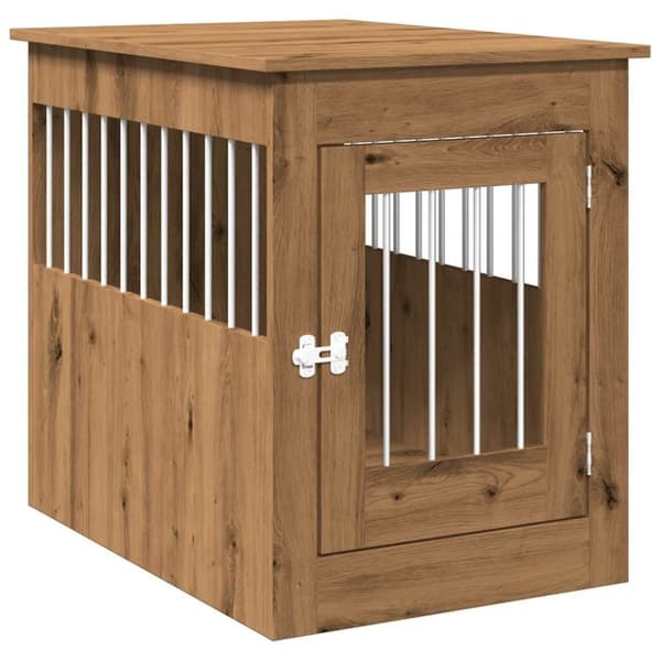 vidaXL Hundbur artisan ek 55x80x68 cm konstruerat trä