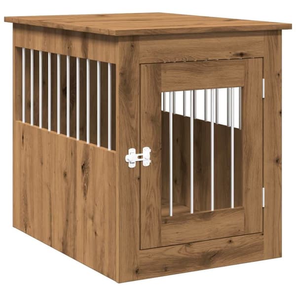 vidaXL Hundbur artisan ek 55x75x65 cm konstruerat trä