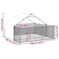 Pikkukuva 9 / 9: vidaXL ulkokoirakennel juoksun kanssa 3x3x1,9 m galvanoitu teräs