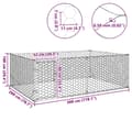 Miniatyrbillede 8 af 8: vidaXL udendørs hundegård med dør 3x2x1 m galvaniseret stål