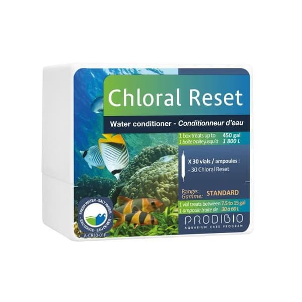 Chloral Reset - PRODIBIO - 30 ampuller - För havsvattenfiskar - Vattenbehandling - Snabb effektivitet