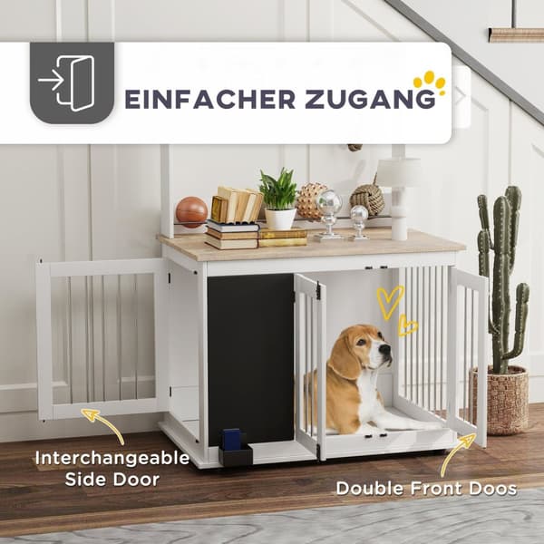 Rootz -koiran laatikko lelujen säilytystilassa - Pet Cage - koiran kennel - sisältää hihnankoukut ja kirjoituslauta - 98 cm x 65cm x 150cm suurille ko