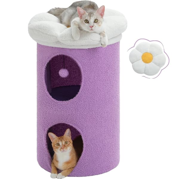 2-vånings kattbädd, rymlig design, avtagbar blomsterbädd,AMT0295PP, L