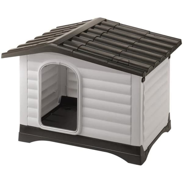Kennel för hundar - Ferplast - Villa 90 - Plast - Grå - 88 x 72 x 65 cm