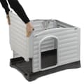 Miniatyrbild 4 av 4: Kennel för hundar - Ferplast - Villa 90 - Plast - Grå - 88 x 72 x 65 cm