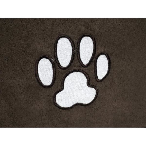 Petface Faux Sheepskin Oval Dog Bed, Brun/Cream - 15006