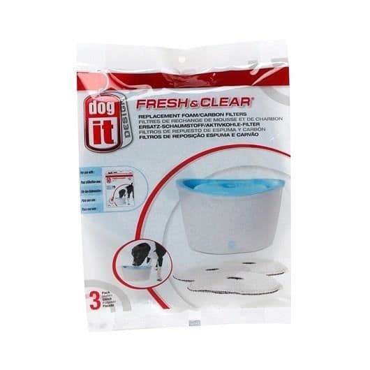 DOG IT Set med 3 Charcoal refills 6 L vattenfontän - För hundar