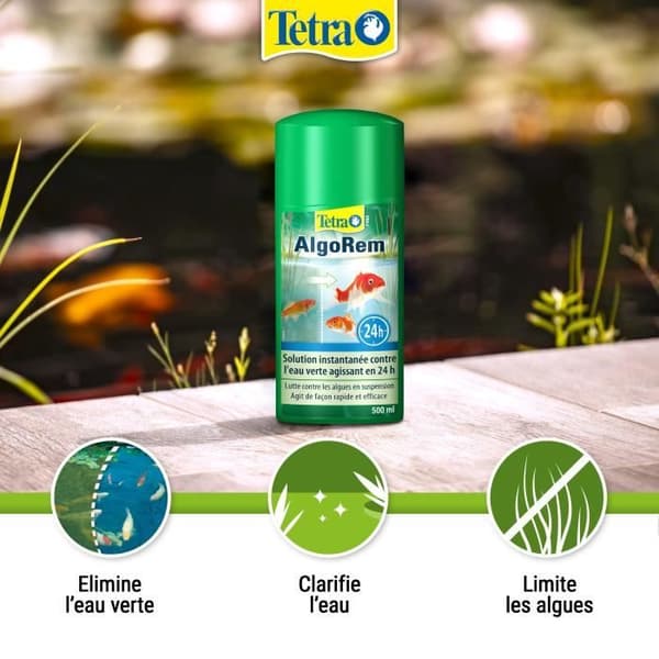 TETRA Anti-alger för trädgårdsdammar - Tetra Pond Algorem - 500 ml