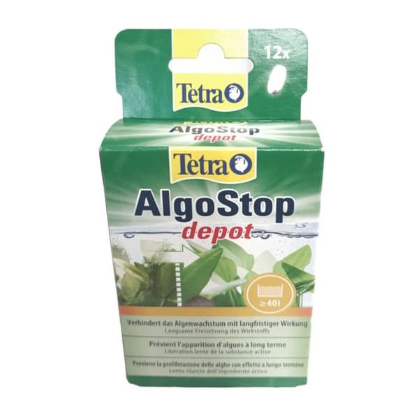 Algicid - Tetra - Algo Stop Depot - Tabletter med långsam frisättning - För sötvattensakvarier - 12 tabletter